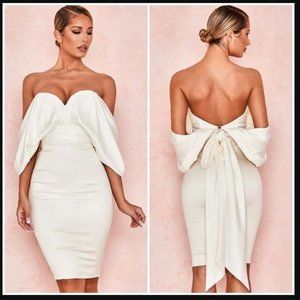 HOUSE OF CB Aisha Strapless Corset Dress - Ivory